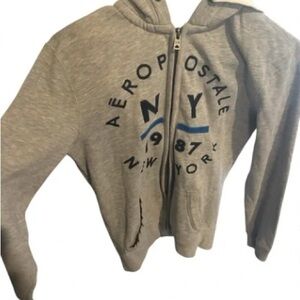Aeropostale Gray Zip-Up Hoodie